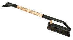 Brush and scraper Nature line (length 70cm, beech wood / plastic, black/wood-like, 1 pcs)_0