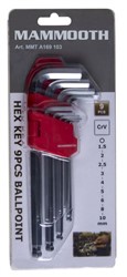 Set of key wrenches homogenous 9 pcs blister pack / Plastic-paper box_1
