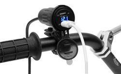 Osprzęt elektryczny Gniazdo USB DC 12-24V (dodatkowy adapter do kierownicy; motocyklowe)_1