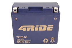 Akumulator motocyklowy 4 RIDE YT12B-BS 4RIDE GEL 12V 10Ah 125A L+_2