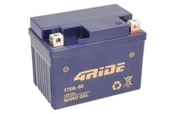 Akumulator motocyklowy 4 RIDE YTX4L-BS 4RIDE GEL 12V 4Ah 60A P+_1