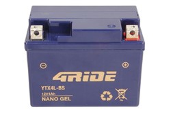 Akumulator motocyklowy 4 RIDE YTX4L-BS 4RIDE GEL 12V 4Ah 60A P+_2
