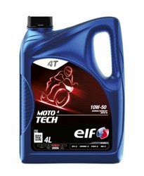 Olej silnikowy 4T 10W50 ELF Moto 4 Tech 4l 4T, API SN JASO MA-2 Półsyntetyczny