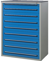 Workshop cabinet colour blue/grey 1336 x 1022 x 700 mm