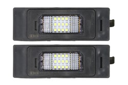 Svjetlo registarske oznake LED, Boja svjetla bijela; set, 12V,, s odobrenjem za cestu (homolagacija) odgovara BMW 1 (E81), 1 (E87), 1 (F20), 1 (F21), 6 (F12), 6 (F13), 6 GRAN COUPE (F06) 06.04-
