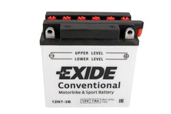 Akumulators EXIDE 12N7-3B EXIDE 12V 7Ah 75A (135x75x133)_2