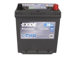 Startera akumulators EXIDE PREMIUM EA386 12V 38Ah 300A EA386 (187x127x220)_2