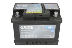Akumulators EXIDE PREMIUM EA612 12V 61Ah 600A (242x175x175)_2