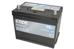 Akumulators EXIDE PREMIUM EA755 12V 75Ah 630A (270x173x222)_0