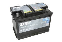 Auto akumulators EXIDE PREMIUM EA770 12V 77Ah 760A EA770 (278x175x190) 