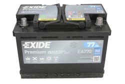 Akumulators EXIDE PREMIUM EA770 12V 77Ah 760A (278x175x190)_2