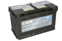 Auto akumulators EXIDE PREMIUM EA900. 12V 90Ah 720A EA900 (315x175x190) 