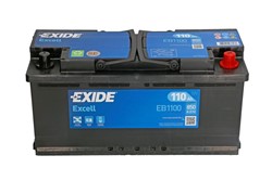 Akumulators EXIDE EXCELL EB1100 12V 110Ah 850A (392x175x190)_2