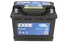 Akumulators EXIDE EXCELL EB620 12V 62Ah 540A (242x175x190)_2
