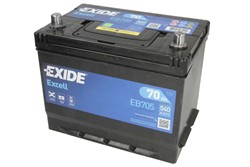 Akumulators EXIDE EXCELL EB705 12V 70Ah 540A (270x173x222)_0