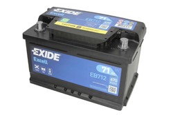 Akumulators EXIDE EXCELL EB712 12V 71Ah 670A (278x175x175)