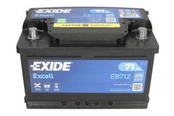 Akumulators EXIDE EXCELL EB712 12V 71Ah 670A (278x175x175)_2