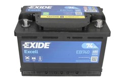 Akumulators EXIDE EXCELL EB740 12V 74Ah 680A (278x175x190)_2