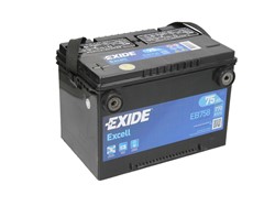 Startera akumulators EXIDE EXCELL EB758 12V 75Ah 770A EB758 (260x180x186)_1
