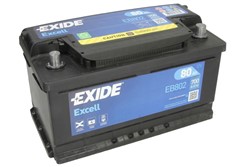 Akumulators EXIDE EXCELL EB802 12V 80Ah 700A (315x175x175)_1