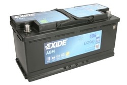 Akumulators EXIDE AGM; START&STOP AGM EK1060 12V 106Ah 950A (392x175x190)_1