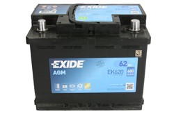 Akumulators EXIDE AGM EK620 12V 62Ah 680A (242x175x190)_2