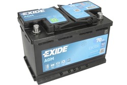 Auto akumulators EXIDE START&STOP AGM EK700 12V 70Ah 760A EK700 (278x175x190)_1