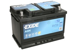 Akumulators EXIDE AGM EK720 12V 72Ah 760A (278x175x190)_1