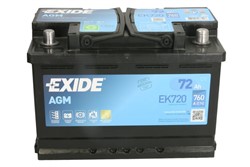 Akumulators EXIDE AGM EK720 12V 72Ah 760A (278x175x190)_2