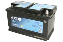 Akumulators EXIDE AGM; START&STOP AGM EK820 12V 82Ah 800A (315x175x190)_0