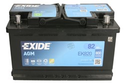 Akumulators EXIDE AGM; START&STOP AGM EK820 12V 82Ah 800A (315x175x190)_2