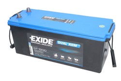 Barošanas akumulatoru baterija EXIDE DUAL AGM; MARINE/RV EP1200 12V 140Ah 700A (513x189x223)_0