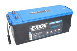Barošanas akumulatoru baterija EXIDE DUAL AGM; MARINE/RV EP1200 12V 140Ah 700A (513x189x223)_1