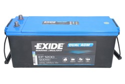 Barošanas akumulatoru baterija EXIDE DUAL AGM; MARINE/RV EP1200 12V 140Ah 700A (513x189x223)_2