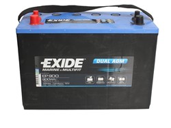 Barošanas akumulatoru baterija EXIDE DUAL AGM; MARINE/RV EP900 12V 100Ah 800A (330x173x240)_2