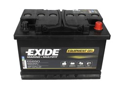 Barošanas akumulatoru baterija EXIDE EQUIPMENT; GEL; MARINE/RV ES650 12V 56Ah 460A (278x175x190)_2