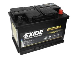 Barošanas akumulatoru baterija EXIDE EQUIPMENT; GEL; MARINE/RV ES650 12V 56Ah 460A (278x175x190)_1
