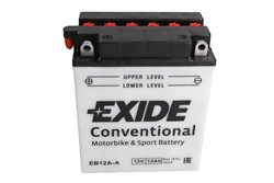 Akumulators EXIDE YB12A-A EXIDE 12V 12Ah 165A (134x80x160)_2