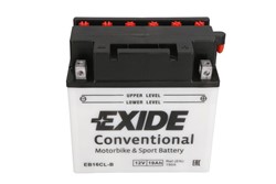 Akumulator motocyklowy EXIDE YB16CL-B EXIDE 12V 19Ah 190A P+_2