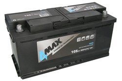 Akumulator 4MAX 12V 105Ah/950A START&STOP AGM (P+ biegun standardowy) 394x175x190 B13 (agm/rozruchowy)_1