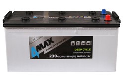 Barošanas akumulatoru baterija 4MAX DEEP-CYCLE BAT230/1600L/DC/4MAX 12V 230Ah (518x273x237)_2