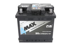 Akumulators 4MAX BAT50/470R/4MAX 12V 50Ah 470A (207x175x190)_2