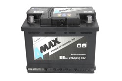 Akumulators 4MAX BAT55/470R/4MAX 12V 55Ah 470A (242x175x190)_2