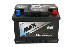 Akumulators 4MAX BAT62/550R/4MAX 12V 62Ah 550A (242x175x175)_2