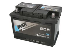 Akumulator 4MAX 12V 70Ah/720A START&STOP AGM (P+ biegun standardowy) 277x175x190 B13 - stopka o wysokości 10,5 mm (agm/rozruchowy)