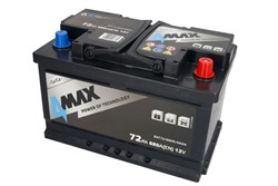 Akumulators 4MAX BAT72/680R/4MAX 12V 72Ah 680A (278x175x175)_0
