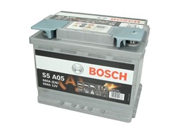 Akumulators BOSCH START&STOP AGM 0 092 S5A 050 12V 60Ah 680A S5 A05 (242x175x190)