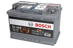Akumulators BOSCH START&STOP AGM 0 092 S5A 080 12V 70Ah 760A S5 A08 (278x175x190)