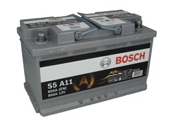 Akumulators BOSCH START&STOP AGM 0 092 S5A 110 12V 80Ah 800A S5 A11 (315x175x190)_1