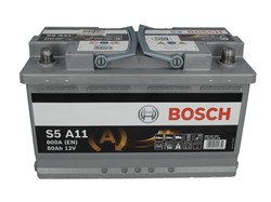 Akumulators BOSCH START&STOP AGM 0 092 S5A 110 12V 80Ah 800A S5 A11 (315x175x190)_2